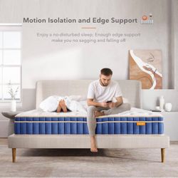 8” Full Size Mattress, Hybrid Full Size Mattress with Gel Memory Foam & pocket springs