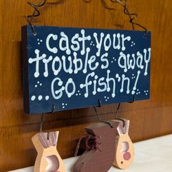 Rustic "Go Fish’n!" Hanging Sign 