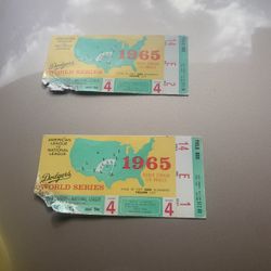 1965 Dodgers Tickets World Series 