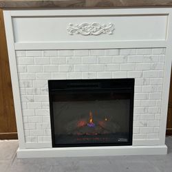 Electric Fireplace Heater with Decorative Mantel