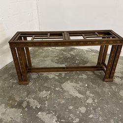 Vintage Fretwork Fret Work Chinese Chippendale Console Entry Table