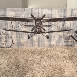 Airplane Wood Large Decor. Great Piece!!! 