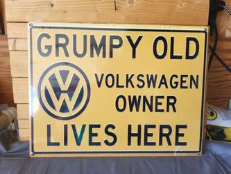 Grumpy Old Volkswagen Metal Sign 12"x16"