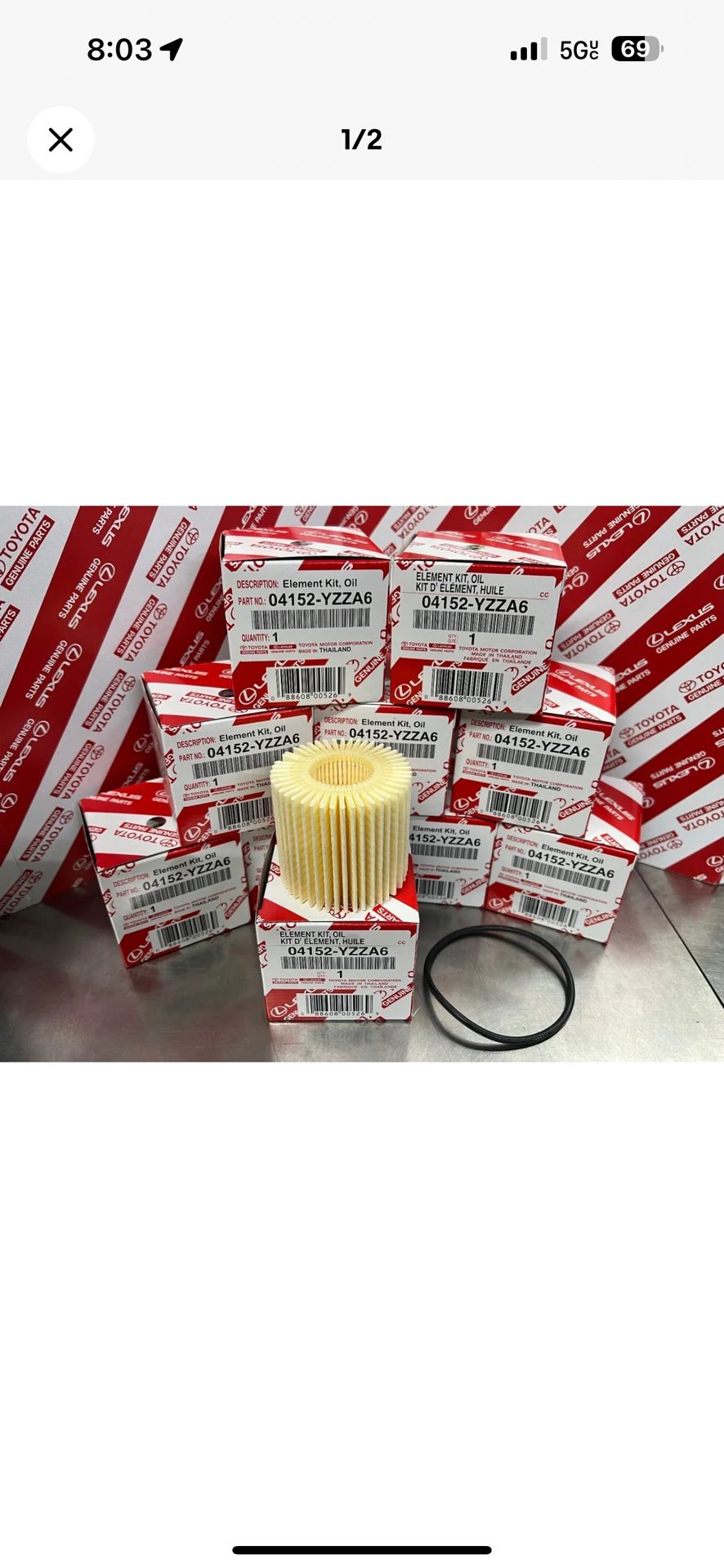 10 Pics oil Filter For Corolla Prius Oil Filter
