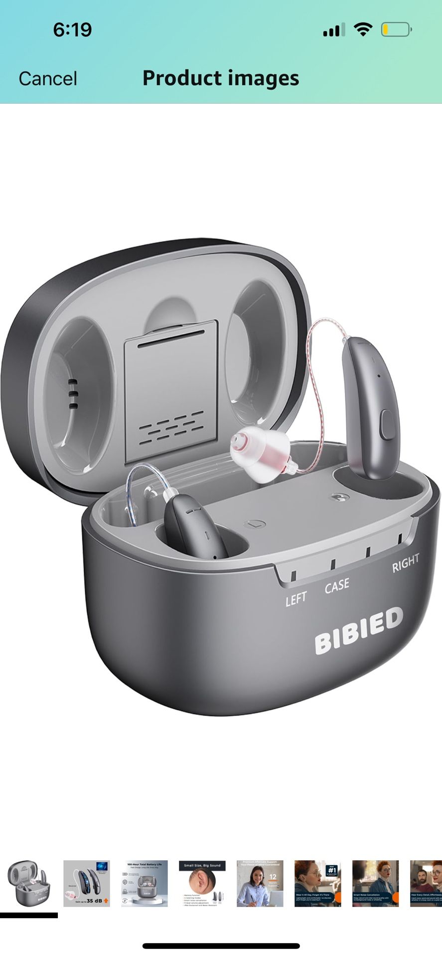 OTC Hearing Aids – Rechargeable Hearing Aids for Seniors & Adult with Smart Noise Reduction, Superior Sound, Nearly Invisible, for Mild to Moderate He