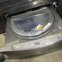 Lg Stainless Steel mini washer In Pedestal New Open box 