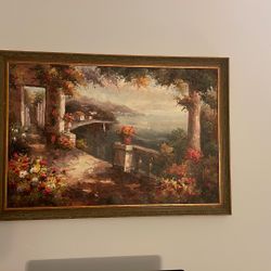 Oil Painting Framed Mediterranean 