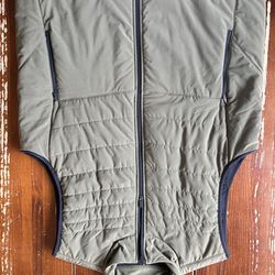 Zella Men’s Quilted Vest – Size Large – Olive Green – Lightweight Full Zip
