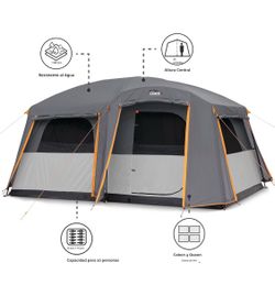 Camping tent with LED lights