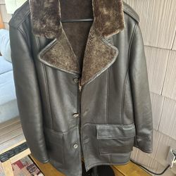 Men’s Pasha Veneto Italian Leather Shearling Coat