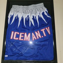 Chuck Liddell "The Ice Man" signed trunks