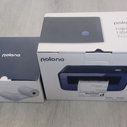 POLONO Shipping Label Printer, PL60 4x6 Label Printer Used with Box and labels
