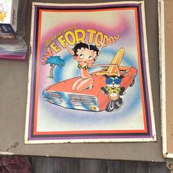 Betty Boop metal sign