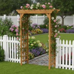 Wooden Arbor, Wedding Arch for Ceremony, Wood Trellis for Plant Climbing, Christmas Decor Pergola for Garden Backyard