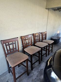 4 pc dining chairs for kitchen counter or tall dining table
