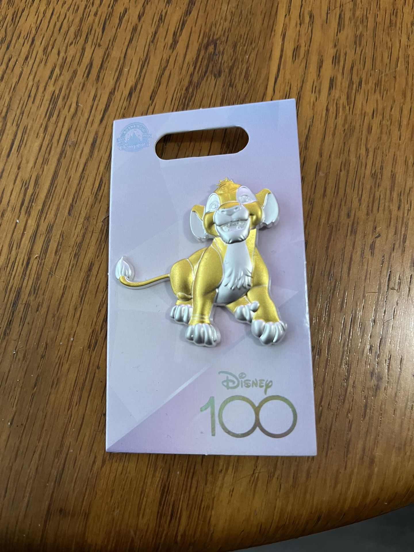 Disney 100 Years Of Wonder Simba Lion King Pin.  Brand New On Original Card 