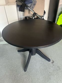 Black Wooden Dining Table - 42”