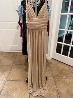 NEW Windsor Gold Formal Maxi Dress – Size M