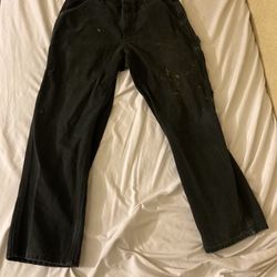 Distressed mens Carhartt B11 blk 34x30