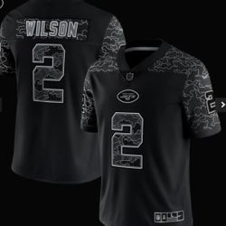 Nike Zach Wilson Black New York Jets RFLCTV Limited Jersey 45NM-00A-9ZF-000