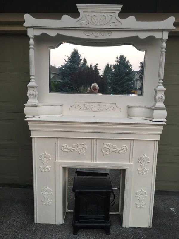 Romantic Vintage Shabby Chic Victorian Electric Fireplace And Mantle Romantic Vintage Shabby Chic Victorian Electric Fireplace And Mantle