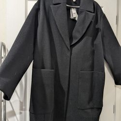 Size 12 Black Topshop Women's Coat-Brand New with Tags!