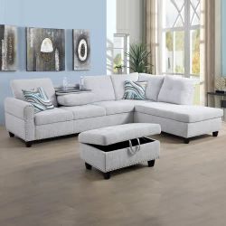 Sectional Sofa (Ottoman not Available) 🚚(Immediate-Delivery)💨