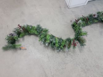 Lighted Christmas garland approximately 8ft