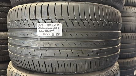 ✔️ Set of 2 Used Tires 315/35ZR22 CONTINENTAL PREMIUMCONTACT6 SSR RUN FLAT 315/35R22 MAX PERFORMANCE SUMMER 315 35 22