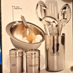 Basic Essentials 10 Piece Stainless Steel Kitchen Set