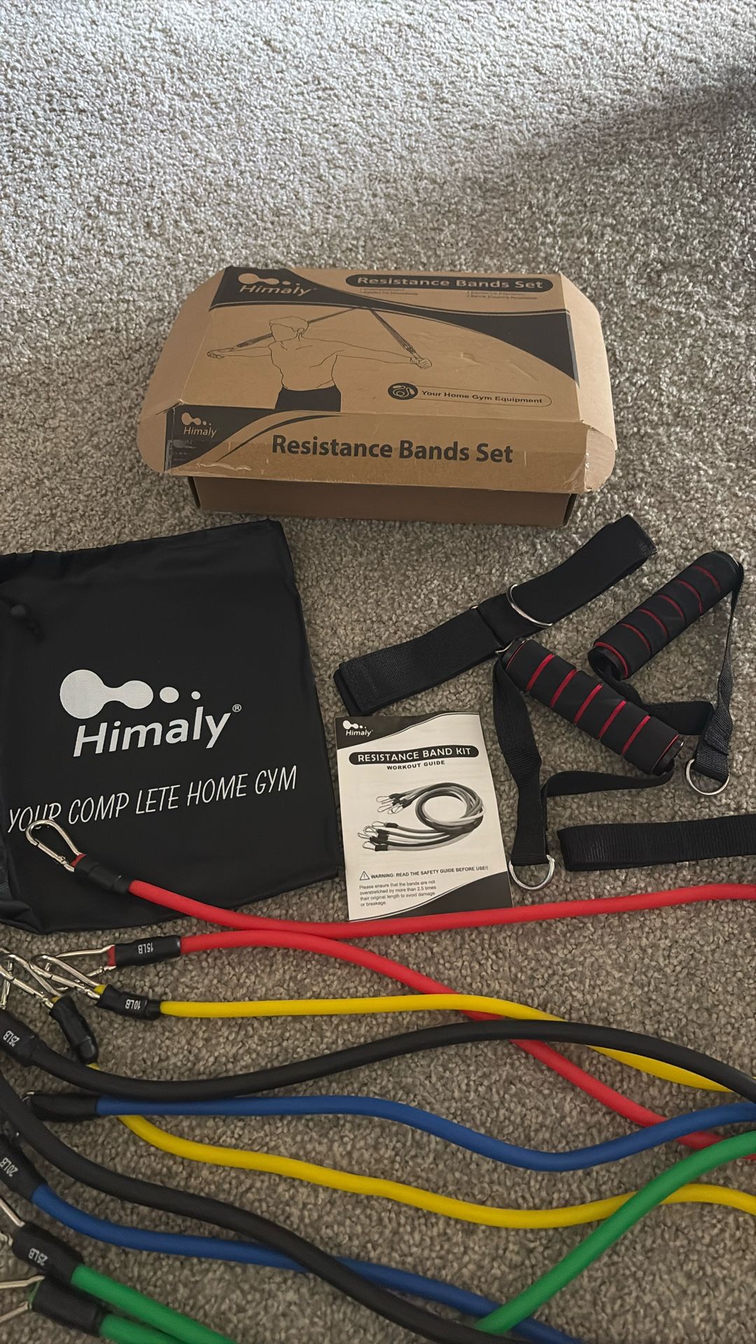 resistance band set new in box with instructions 