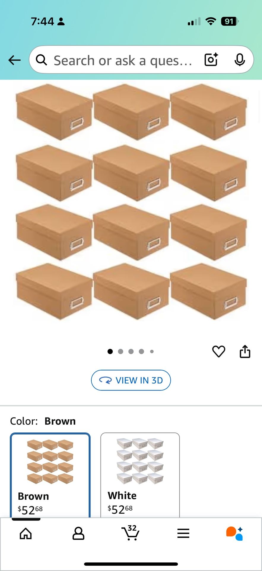 Photo Storage Boxes - 12 Count