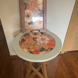 Custom Resin Table + Matching Serving Tray