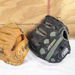 2 Tball Size baseball gloves Franklin RTP series 4626 size 10 1/2. Rawlings RBG155 Andie Dawson RHT  Check out the n