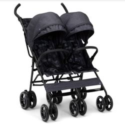 New Baby Gap Black Double Stroller / Side By Side 