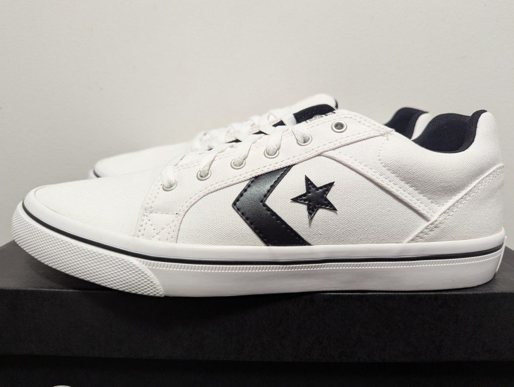 Converse El Distrito 2.0 Ox White Black Men's Size 12 167007F Low Top Shoe