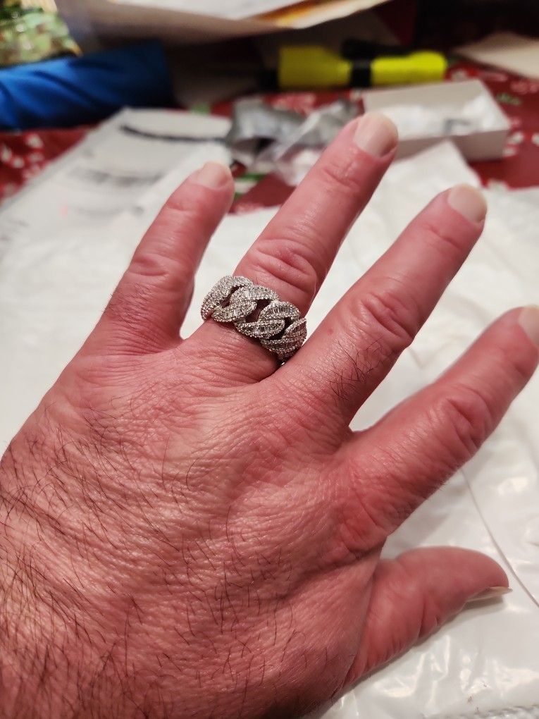 Mens 925 Sterling Silver Ring. Size 12