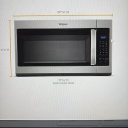 Whirlpool 1.7-cubic ft 29.94-in Over-the-range Microwave 
