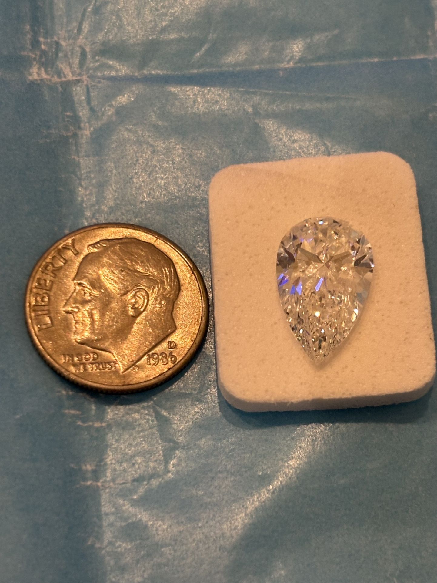New Loose Certified 4.82 Carat Pear Shape Lab Diamond G VS1