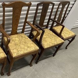 LOT of 3 CHAIRS 🪑- 2 With Armrests - Walnut & Oak 