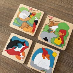  Wooden Jigsaw Puzzles for Kids Layered
