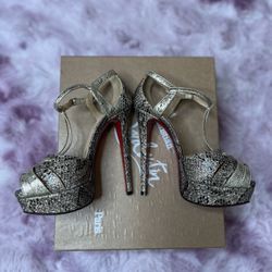 Christian Louboutin GLENNALTA Gold  Size 35.5