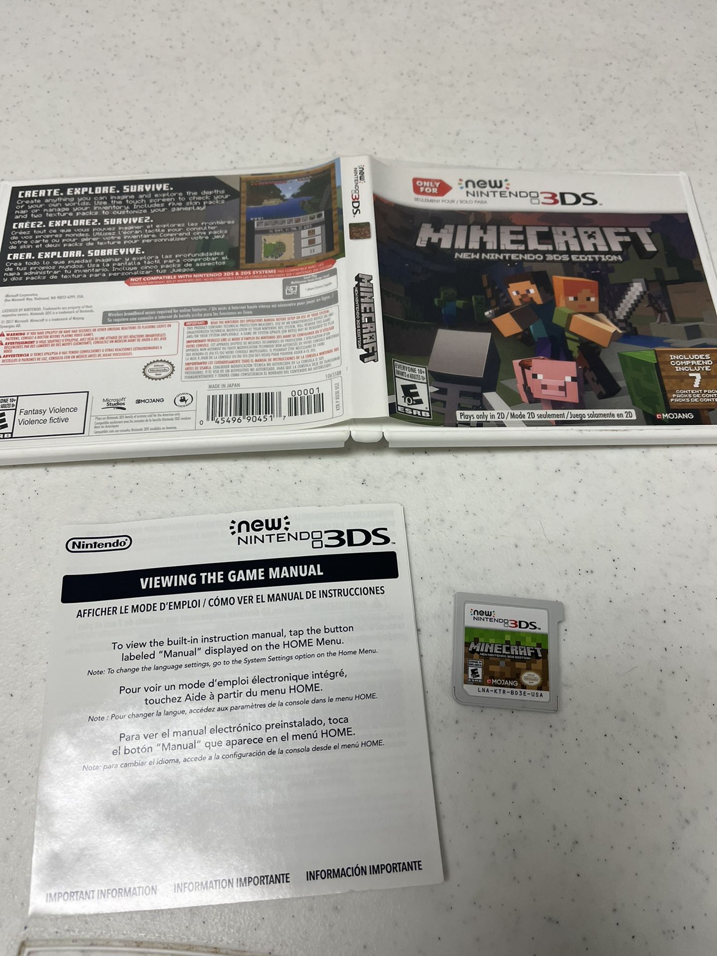 Minecraft Nintendo 3ds