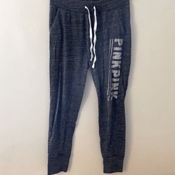 Pink Victoria's Secret joggers comfortable gray pants casual running pockets