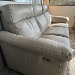 Natuzzi Leather Reclining Sofa