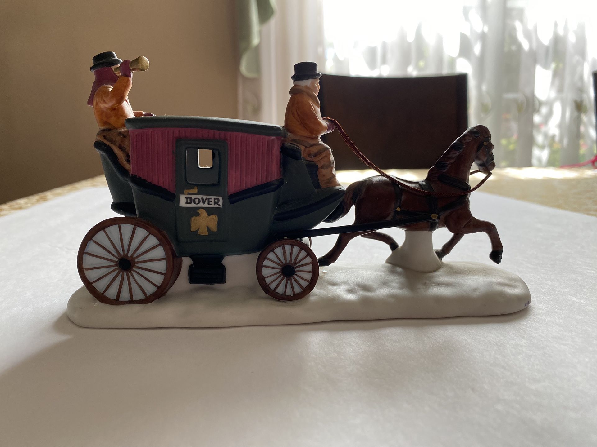 Vintage Department 56 Dickens Heritage Village Collection Dover Horse Carriage 1988 