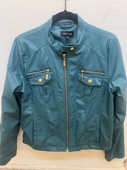 New Look Teal Faux Leather Jacket