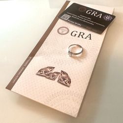 VVS1 Moissanite Engagement Ring 0.5 Carat Sterling Silver 