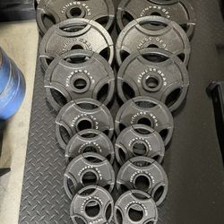 255 lbs Fitness Gear Olympic Weight Plate… Home Gym Fitness…