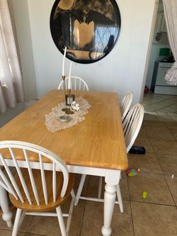Wooden dining table